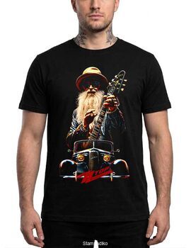 Μπλούζα με στάμπα ZZ Top Blues Rock - Billy Gibbons & Hot Rod Design