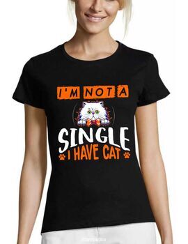 Γυναικεία Μπλούζα "I'm Not Single I Have A Cat" - Fun Illustration