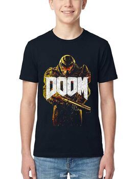 Μπλούζα με στάμπα 'DOOM' - Doom Slayer Shotgun Retro Gaming T-shirt