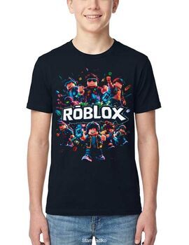 Μπλούζα με στάμπα Roblox - Neon Αvatars & Blocky Style T-shirt