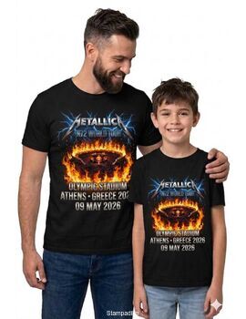 Μπλούζα με στάμπα Metallica Thrash Metal - Olympic Stadium Athens 2026 Design