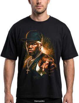 Μπλούζα με στάμπα 50 Cent Hip Hop - Get Rich Design
