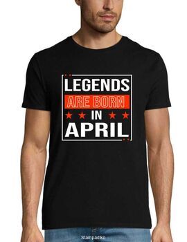 Μπλούζα Γενεθλίων Legends Are Born in April - Modern Edition