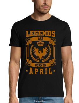 Μπλούζα "Legends Are Born in April" - Phoenix Edition - DTF Print