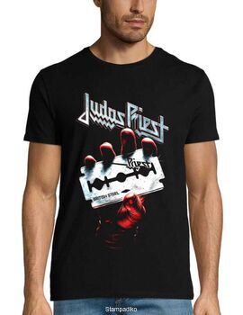 Μπλούζα με στάμπα Judas Priest - "British Steel" Razor Edition