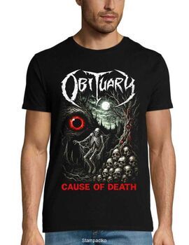 Μπλούζα με στάμπα Obituary - Cause of Death Original Album Art