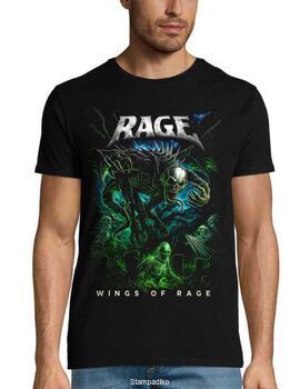 Rage "Wings of Rage" Heavy Metal T-shirt - Μαύρο