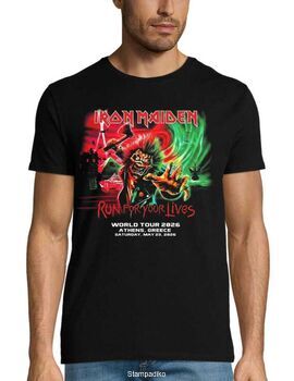 Μπλούζα Iron Maiden "Run For Your Lives" World Tour 2026 Athens - Stampadiko
