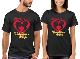 Σετ Μπλούζες "Happy Valentine's Day" Silhouette Heart - Valentine's Edition