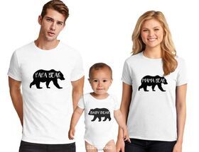 Mπλουζακια για οικογένεια με στάμπα Papa Bear Mama Bear Baby Bear