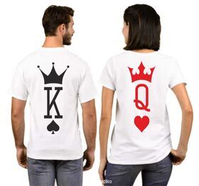 Μπλουζάκια & φούτερ με κουκούλα με στάμπα King and Queen