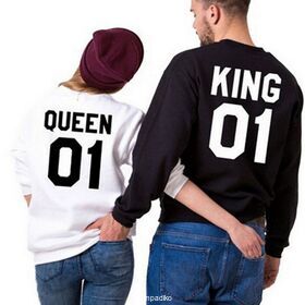 Μπλούζα φούτερ King and Queen (η τιμή είναι και για τα δύο φούτερ)