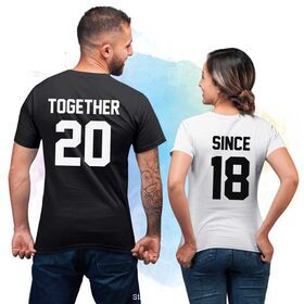 Μπλουζάκια με στάμπα Together Since Shirts, Matching Tees, Couple Shirt Set