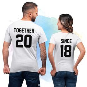 Μπλουζάκια με στάμπα Together Since Shirts, Matching Tees, Couple Shirt Set