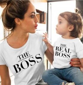 Μπλουζάκια Mommy & baby set The Boss The Real Boss