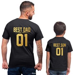 Μπλουζάκια με στάμπα Father Son Matching shirts