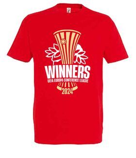 Μπλούζα t-shirt με στάμπα του Ολυμπιακού The Winner Of UEFA Europa Conference League 2024 Unisex T-Shirt