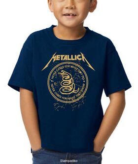 Παιδικό μπλουζάκι με στάμπα Metallica Never cared for what they do, never cared for what they know-Navy
