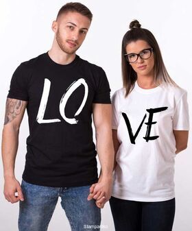 Mπλουζακια με στάμπα  LOVE Couples shirts