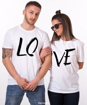 Mπλουζακια με στάμπα  LOVE Couples shirts