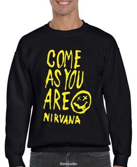 Μπλούζα Φούτερ με στάμπα Nirvana Come As You Are