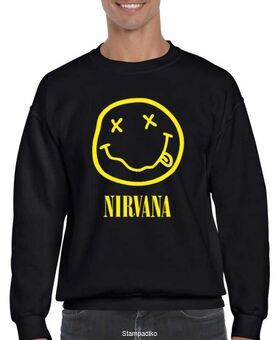 Μπλούζα Φούτερ με στάμπα Nirvana Smiley Face