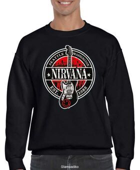 Μπλούζα Φούτερ με στάμπα Nirvana Seattle Washington Est. 1988