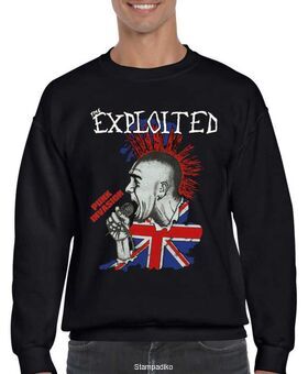Μπλούζα Φούτερ με στάμπα The Exploited Punk Invasion