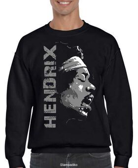 Μπλούζα Φούτερ με στάμπα Jimi Hendrix Guitar Legend