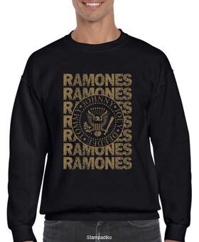Μπλούζα Φούτερ με στάμπα Ramones Presidential Seal Gold