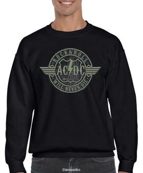 Μπλούζα Φούτερ με στάμπα AC/DC - Rock & Roll Will Never Die