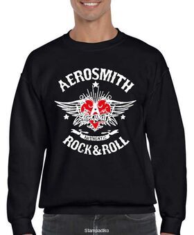 Μπλούζα Φούτερ με στάμπα Aerosmith Authentic Rock & Roll