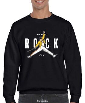 Μπλούζα Φούτερ με στάμπα We Will Rock You Queen Freddie Mercury