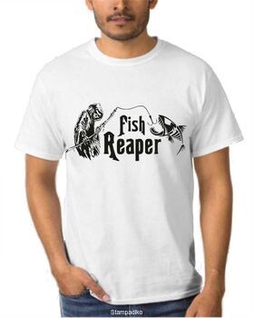 Μπλούζα με στάμπα ψαρέματος Fish Reaper