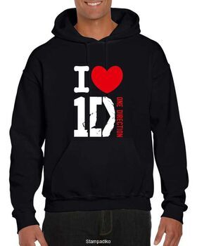Μπλούζα Φούτερ με κουκούλα I Love One Direction