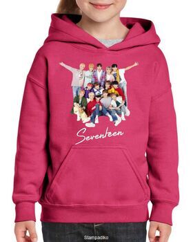 Φούτερ μπλούζα με κουκούλα με στάμπα Kpop Seventeen Hoodie