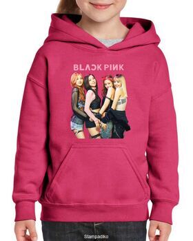 Φούτερ μπλούζα με κουκούλα με στάμπα Blackpink Boombayah Fuchsia
