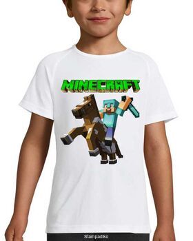 Μπλουζάκι με στάμπα Minecraft Story Mode Terraria Horse
