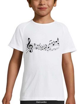 Μπλουζάκι με στάμπα Music notes t-shirt