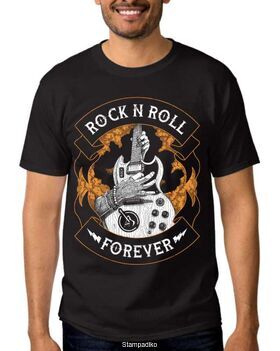 Μπλούζα t-shirt με στάμπα Guitar Rock & Roll Forever