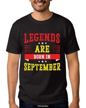 Mπλούζα με στάμπα γενεθλίων Legends are born in September