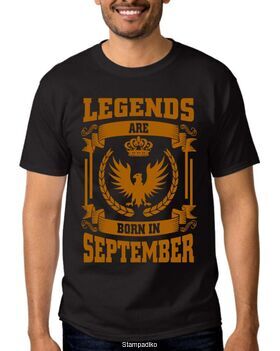 Mπλούζα με στάμπα γενεθλίων Legends are born in September