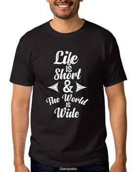 Mπλούζα με στάμπα Life is short and the world is wide