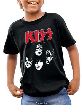 Παιδικό μπλουζάκι με στάμπα  Kiss The Band Four Faces