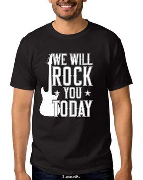 Μπλούζα t-shirt με στάμπα We will rock you today music tshirt