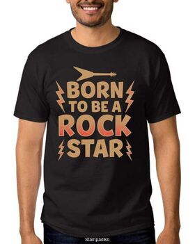 Μπλούζα t-shirt με στάμπα Born to be a rock star music tshirt