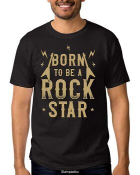 Μπλούζα t-shirt με στάμπα Born to be a rock star music tshirt
