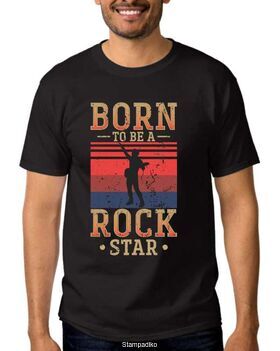 Μπλούζα t-shirt με στάμπα Born to be a rock star music tshirt