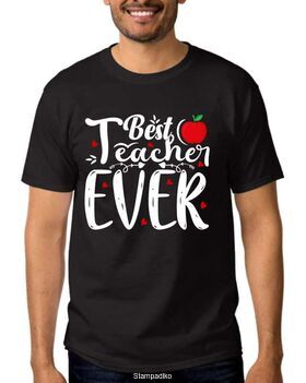 Μπλούζα t-shirt με στάμπα για το Δάσκαλο Best teacher ever