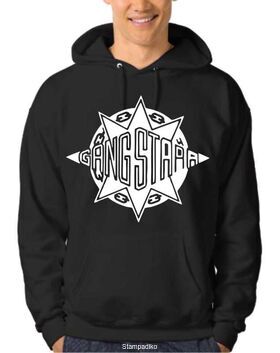 Μπλούζα φούτερ με κουκούλα με στάμπα Hip Hop Gang Starr